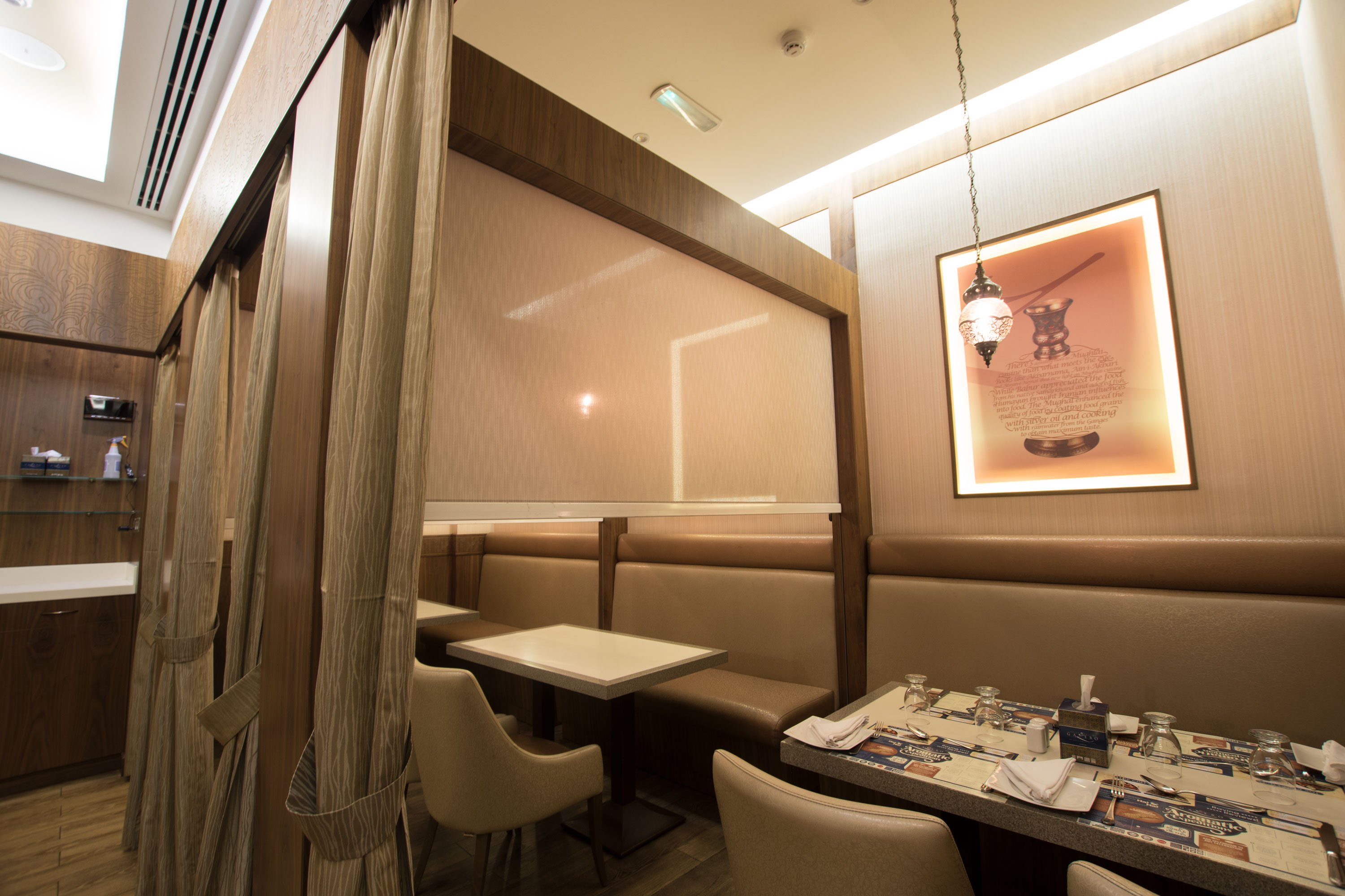 Roller Blinds Project at Gazebo Restaurant Euro Systems Dubai, UAE